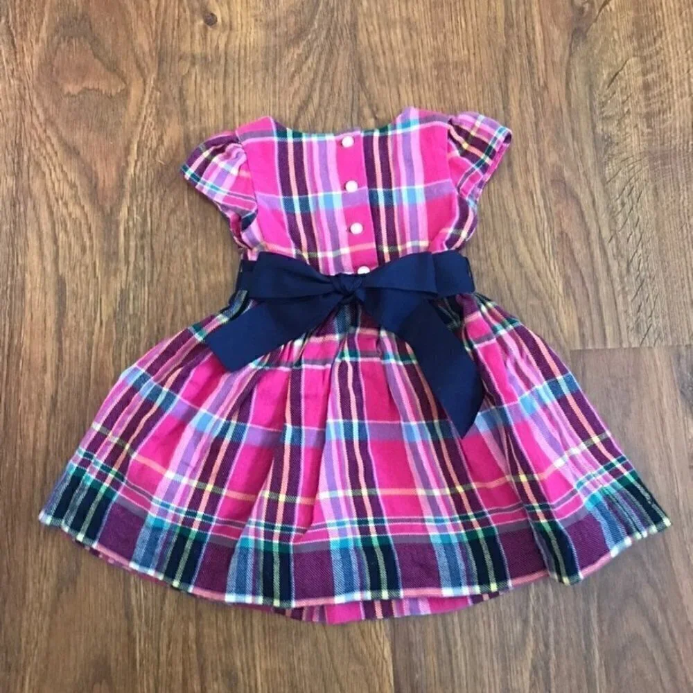 Ralph Lauren plaid holiday dress sz 9 mos